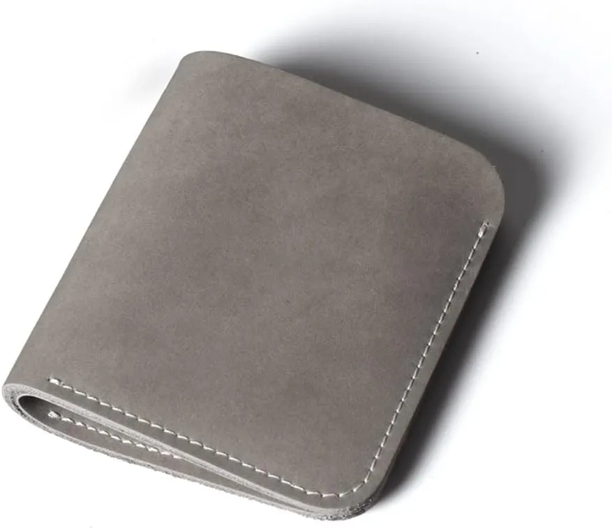 Retro Vertical Wallet Wallet Card Bag Handmade Short Wallet Card Bag Multifunctional Wallet(D)