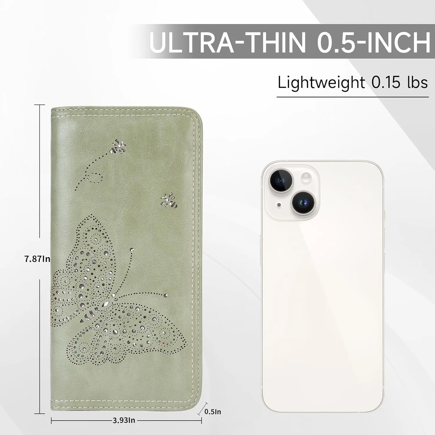 RFID Wallet Women Ultra Slim Thin Womens Wallet Compact Clutch Long Ladies Wallet for Women GREEN