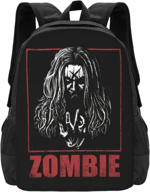 Rob Musics Zombie Backpack Large Capacity Leisure Travel Backpack Book Bag Outgoing Daypack 12.5x5.5x16.5 inch