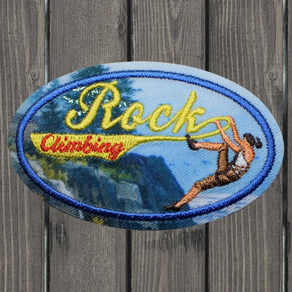 Rock Climbing Embroidered Patch — Iron On