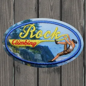 Rock Climbing Embroidered Patch — Iron On