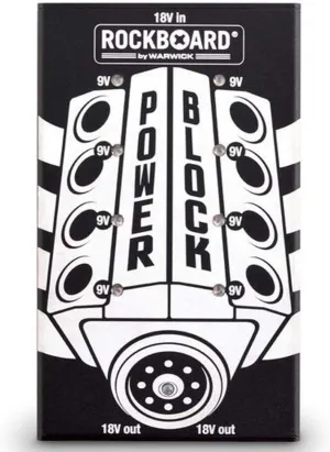 RockBoard Power Block 10 Output Pedal Power Supply, 8x 9V, 2x 18V