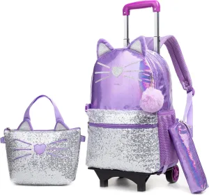 Rolling Backpack with Wheels for Kids, School & Travel