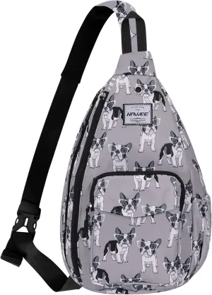 Rope Sling Bag for Women Men Casual Cross Body Daypack Backpack Adjustable Strap Water Repellent for Travel/Sport