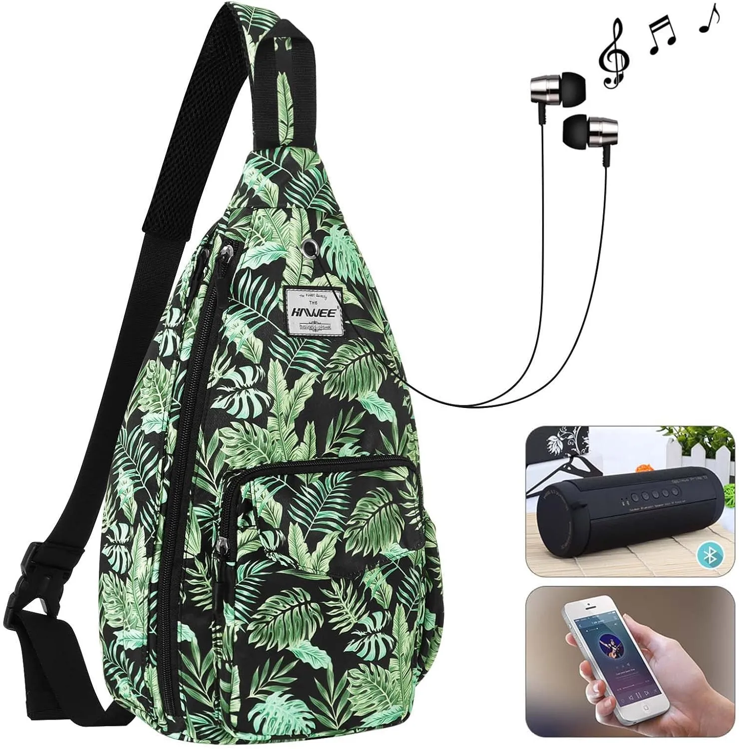 Rope Sling Bag for Women Men Casual Cross Body Daypack Backpack Adjustable Strap Water Repellent for Travel/Sport