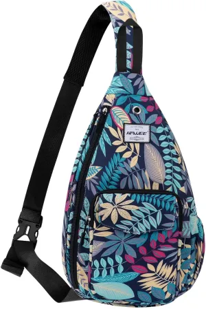 Rope Sling Bag for Women Men Casual Cross Body Daypack Backpack Adjustable Strap Water Repellent for Travel/Sport