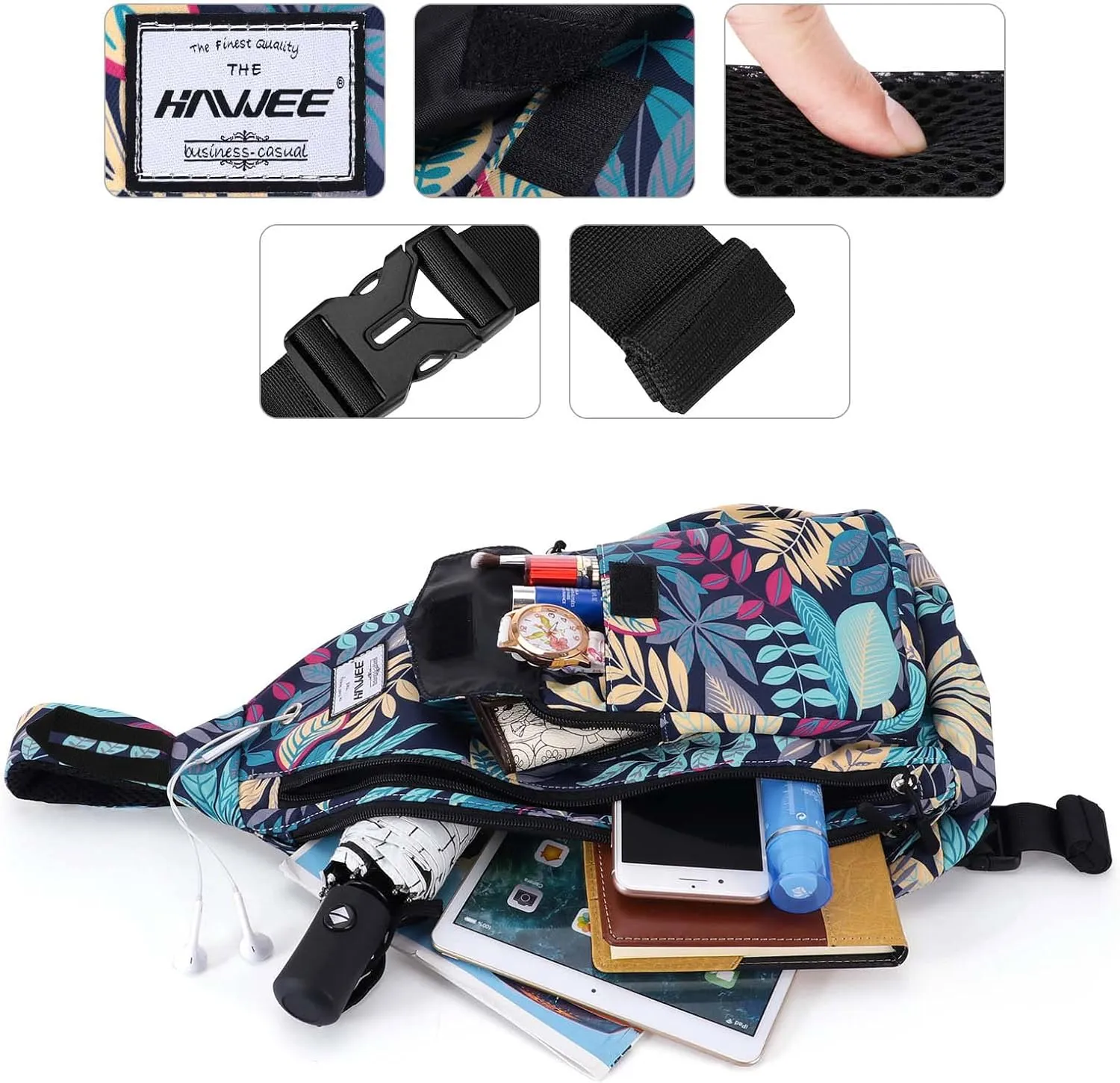 Rope Sling Bag for Women Men Casual Cross Body Daypack Backpack Adjustable Strap Water Repellent for Travel/Sport