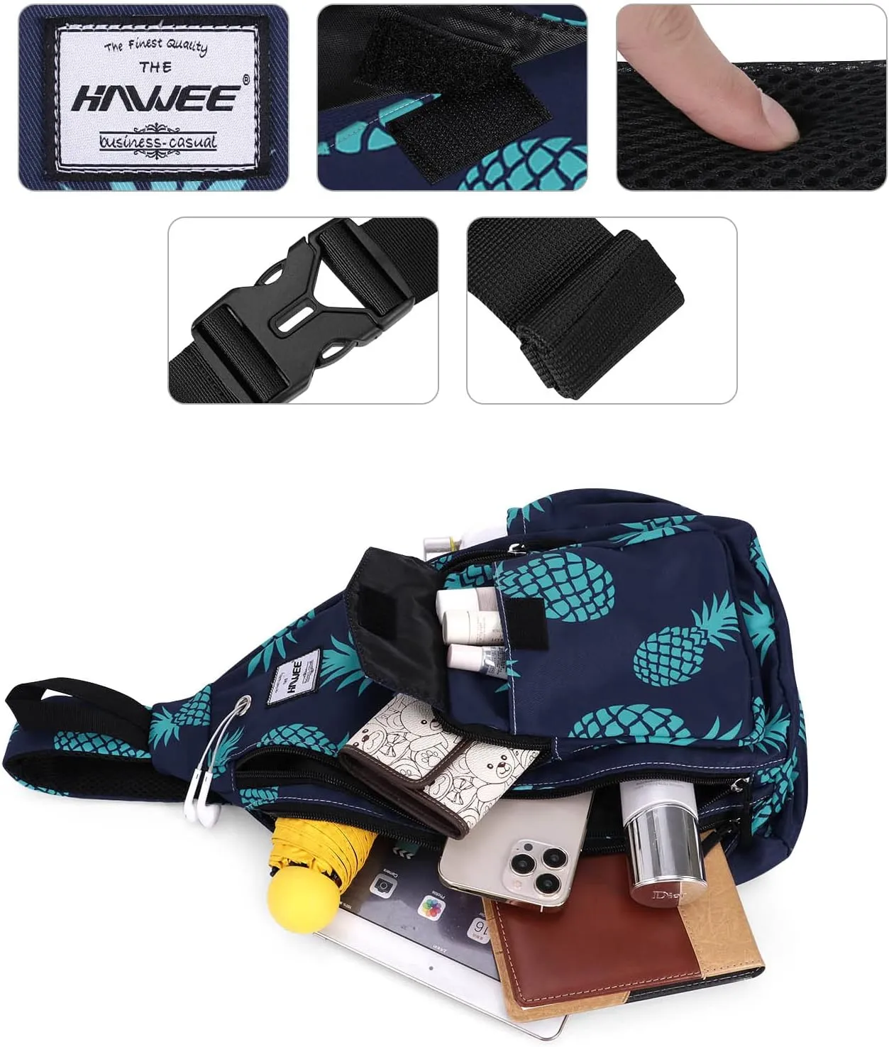 Rope Sling Bag for Women Men Casual Cross Body Daypack Backpack Adjustable Strap Water Repellent for Travel/Sport
