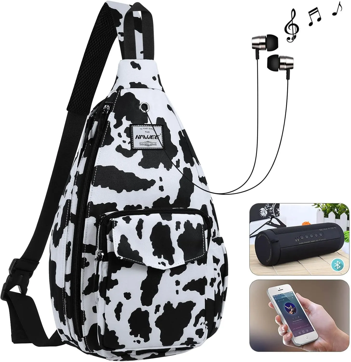 Rope Sling Bag for Women Men Casual Cross Body Daypack Backpack Adjustable Strap Water Repellent for Travel/Sport