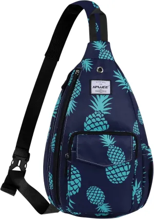 Rope Sling Bag for Women Men Casual Cross Body Daypack Backpack Adjustable Strap Water Repellent for Travel/Sport
