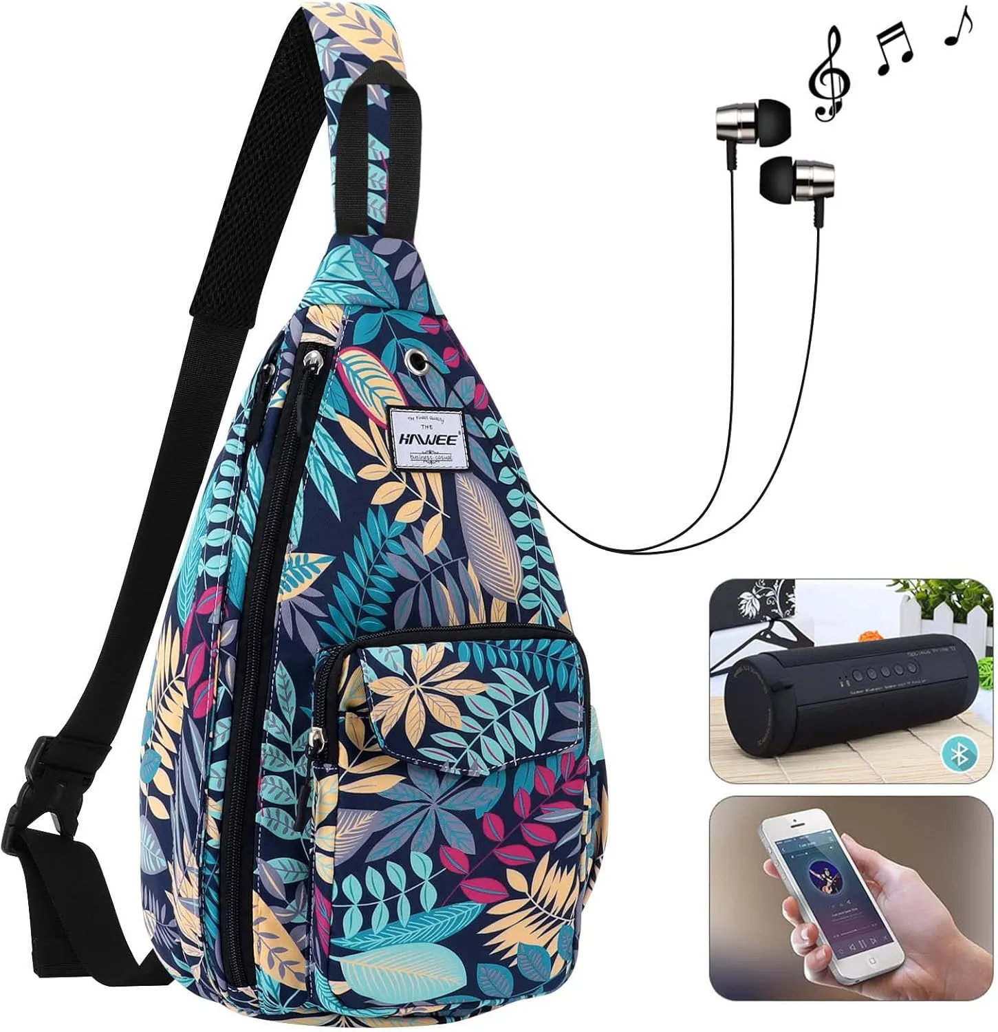 Rope Sling Bag for Women Men Casual Cross Body Daypack Backpack Adjustable Strap Water Repellent for Travel/Sport