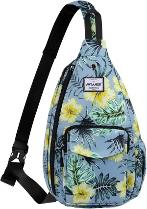 Rope Sling Bag for Women Men Casual Cross Body Daypack Backpack Adjustable Strap Water Repellent for Travel/Sport