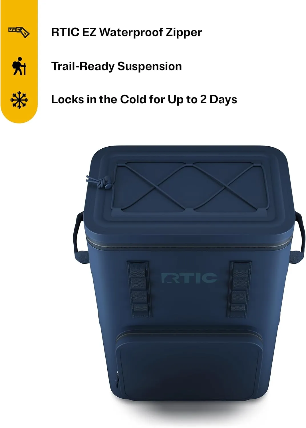 RTIC 48 Can Ultra-Tough Backpack Cooler, Insulated, Waterproof, Leak Proof, Portable Floating Bag for Beverage, Drink, Lunch, Outdoor, Beach, Car, Camping, Picnic, Fishing, Boat