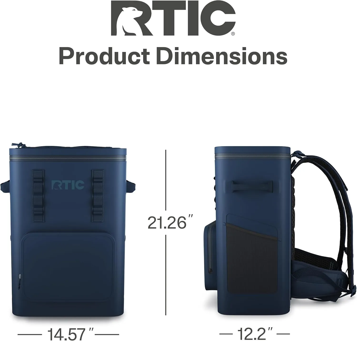 RTIC 48 Can Ultra-Tough Backpack Cooler, Insulated, Waterproof, Leak Proof, Portable Floating Bag for Beverage, Drink, Lunch, Outdoor, Beach, Car, Camping, Picnic, Fishing, Boat