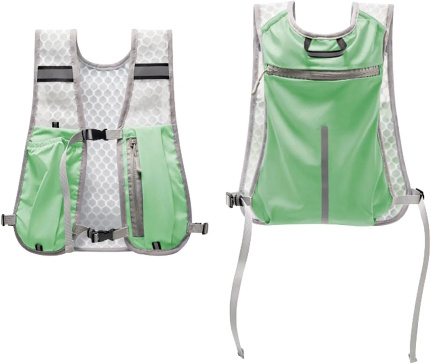 Running Backpack Water Bottle Holder Hiking Backpack Reflective Hydrated Backpack Running Vest Running Storage Bag