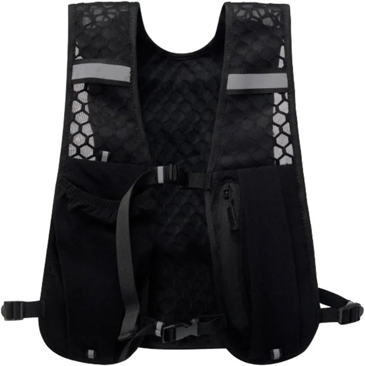 Running Backpack Water Bottle Holder Hiking Backpack Reflective Hydrated Backpack Running Vest Running Storage Bag