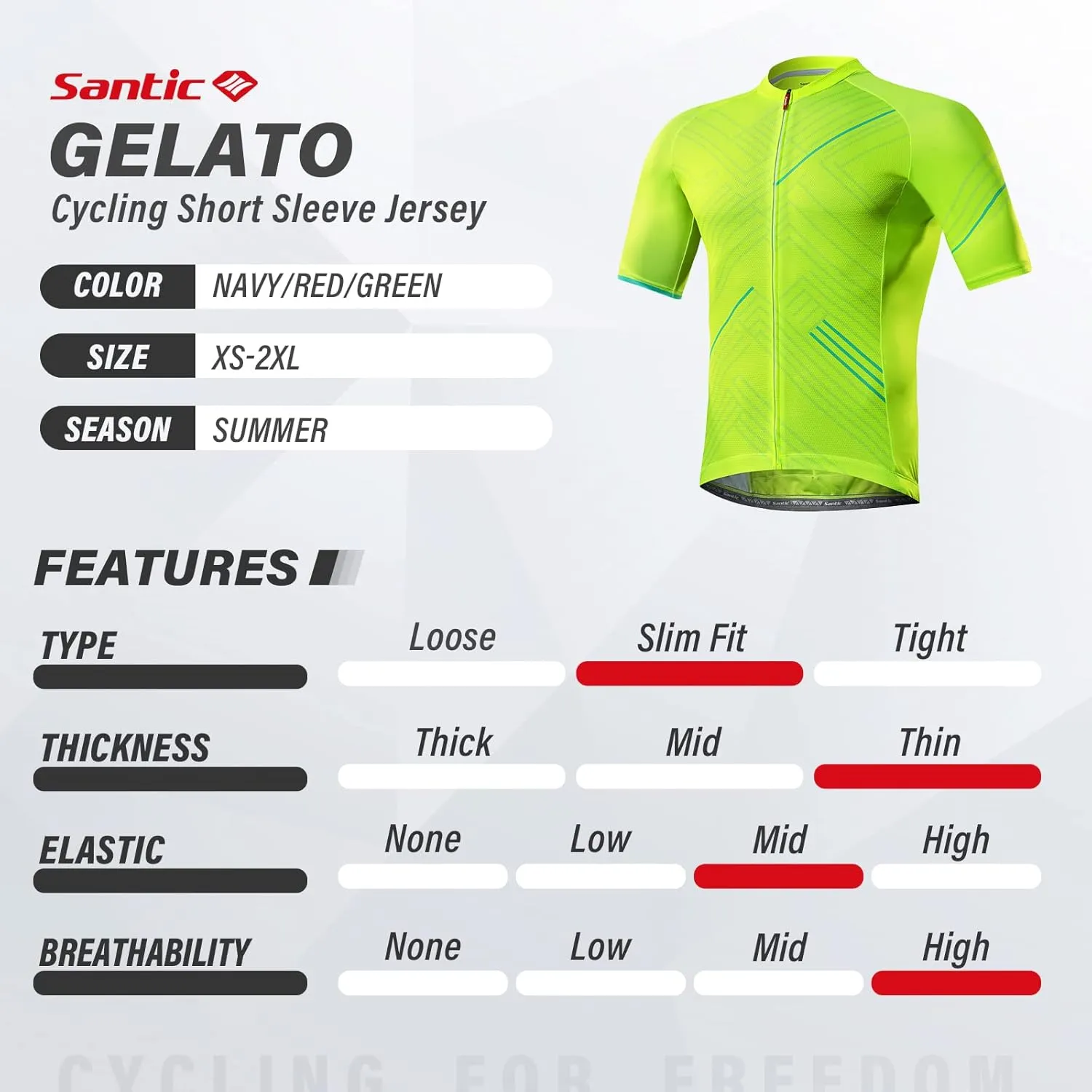 Santic Cycling Jersey Men's Short Sleeve Tops Mountain Biking Shirts Bicycle Jacket with Pockets …