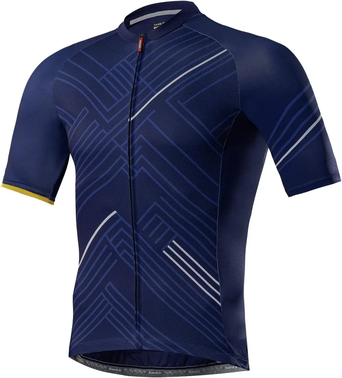 Santic Men’s Cycling Jersey Short Sleeve Bike Shirts for Men Bicycle Jacket with Pockets Breathable & Quick Dry Yorkson