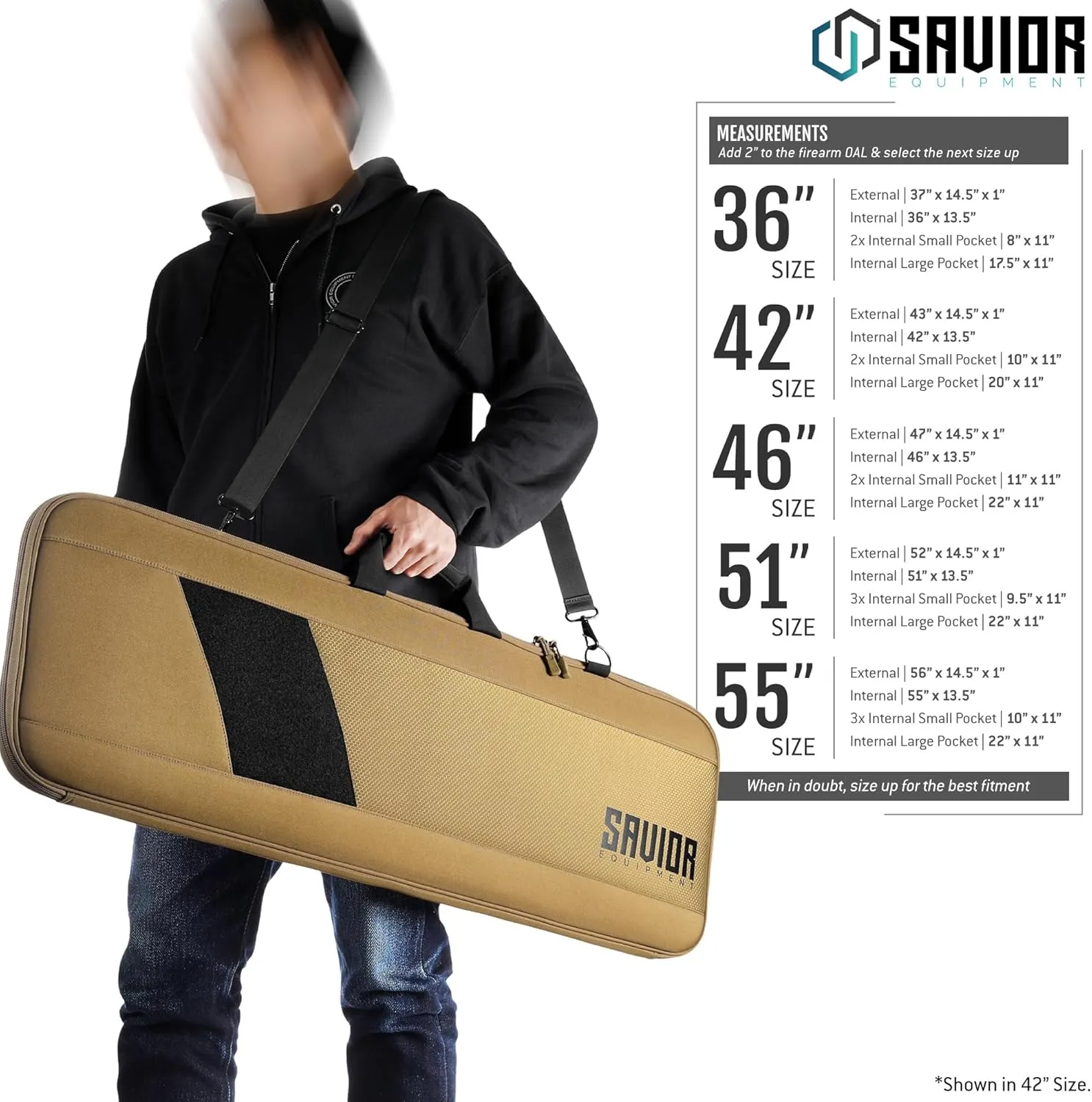 Savior Equipment Specialist Single Long Gun Bag Tactical Padded Soft Case w/Padded Handle Carrier, Adjustable Sling, Dual Lockable Zipper