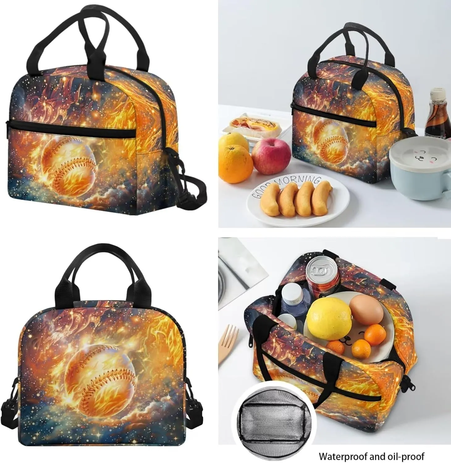 School Backpack for Boys 3Pcs Baseball Backpack with Lunch Box and Pencil Case for Boys 10-12 Elementary Middle School Boys Bookbag for Ages 6-8
