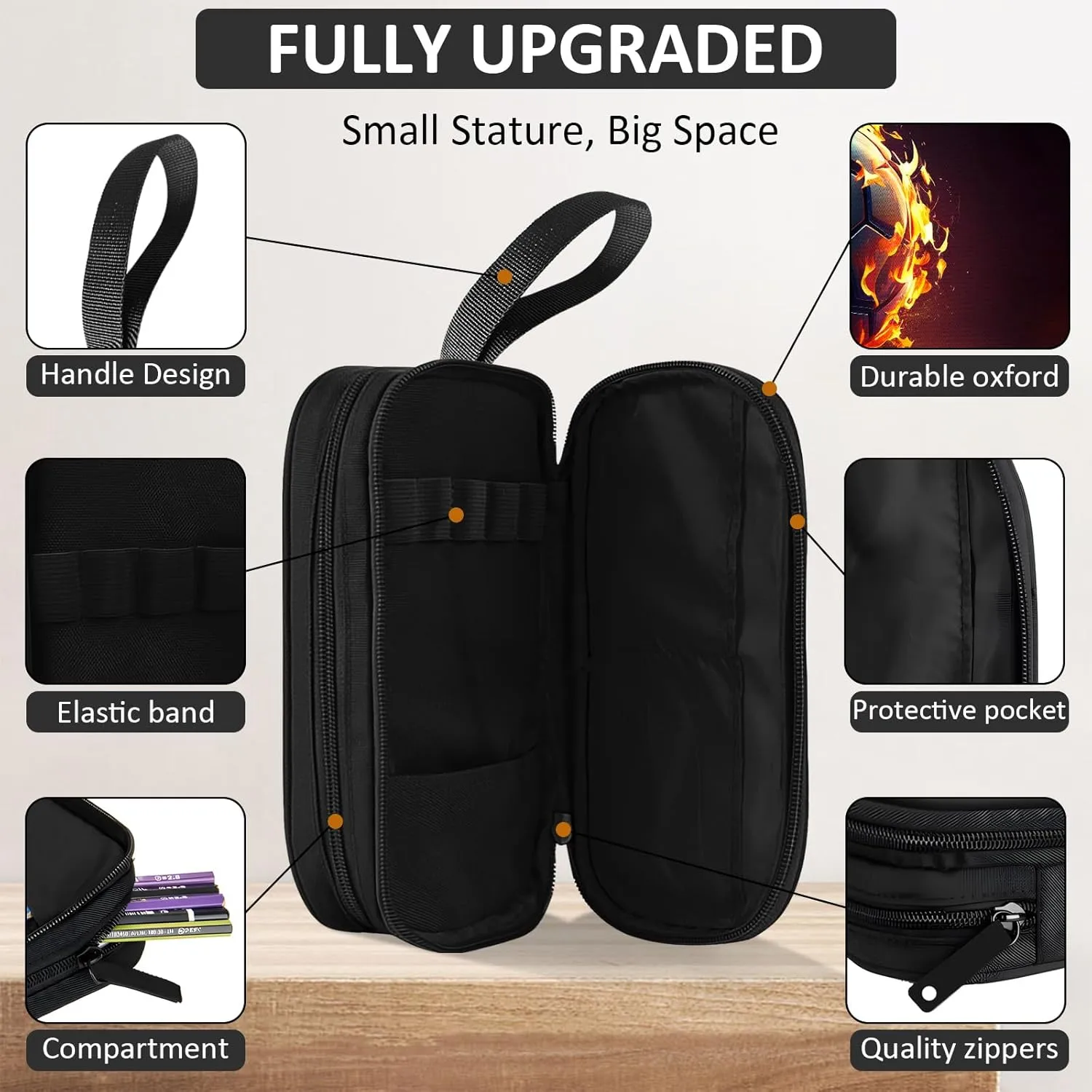 School Backpack for Boys - 4pcs Soccer Boys Backpack with Lunch Box and Pencil Case for Kids Children Teens Elementary Middle School - Students Bag for Ages 6-18,17″Bookbag Travel Back Pack