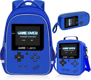 School Backpack For Boys - Gamer Boys Backpack For Kids Children Teens Elementary Middle School - Ages 6-18，17″