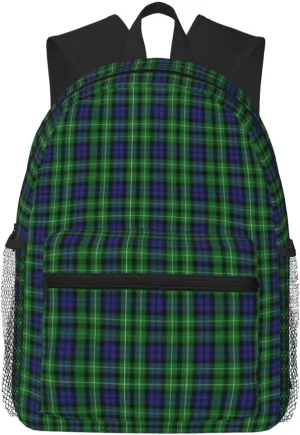 Scottish Clan Graham Tartan Plaid Functional Casual Backpack – Breathable Polyester Pack, Ergonomic Design Daypack For Commuting Cycling Outdoor Activities