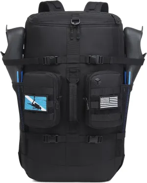 Scuba Diving Backpack - 65L Large Travel Backpack for Scuba Diving and Snorkeling Gear & Equipment Holds Snorkel, Fins, and More, Bag Only (Black)