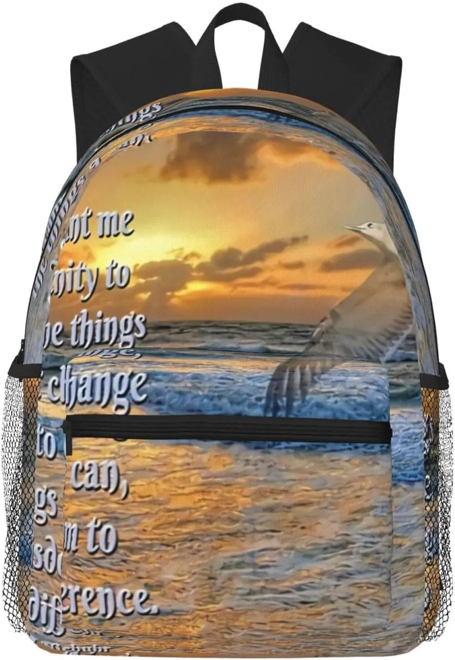 Serenity Prayer (4) Lightweight Packable Backpack Travel Casual Hiking Daypack Foldable Backpack For Men Women