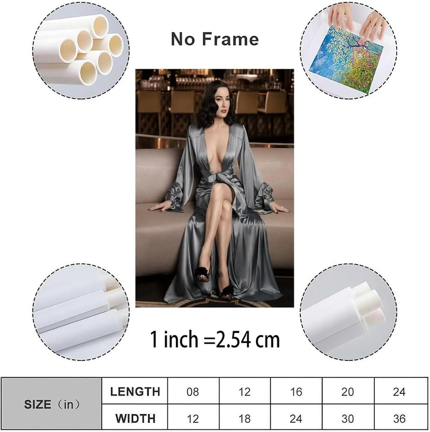 SHGKCI Dita Von Teese Sexy Model Art Poster (1) Canvas Painting Wall Art Poster for Bedroom Living Room Decor 16x24inch(40x60cm)