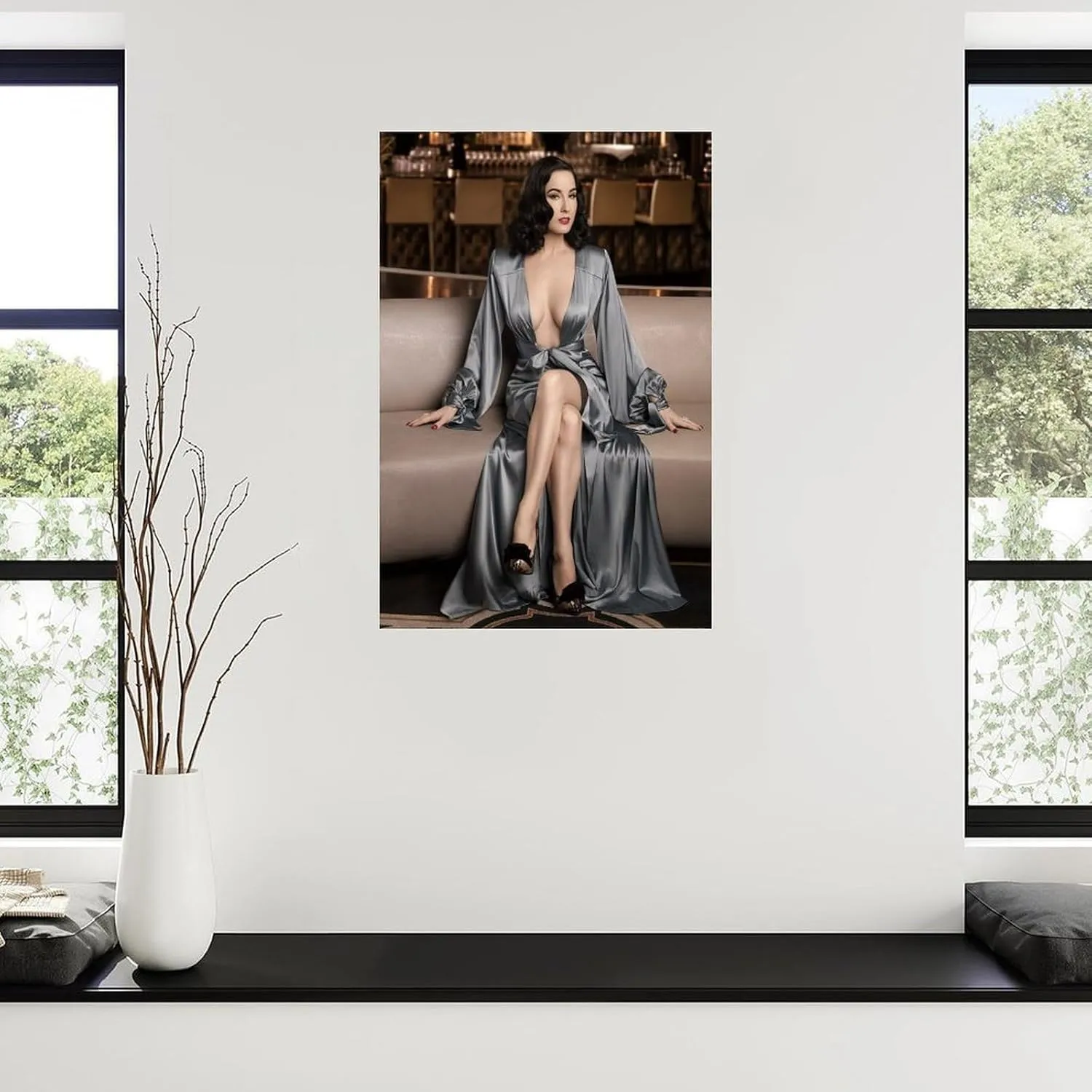 SHGKCI Dita Von Teese Sexy Model Art Poster (1) Canvas Painting Wall Art Poster for Bedroom Living Room Decor 16x24inch(40x60cm)