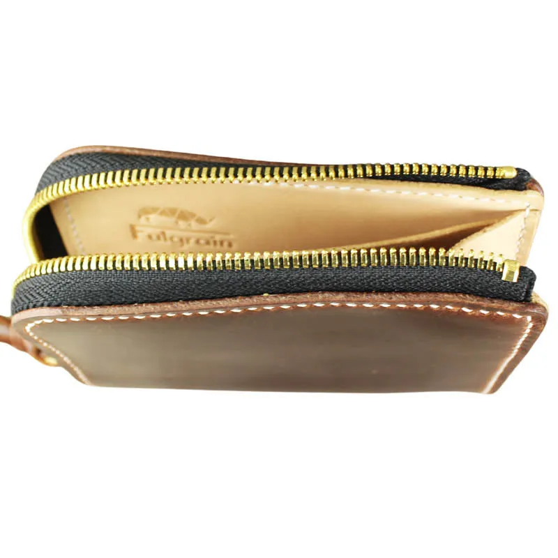 Short Zip Wallet, Brown