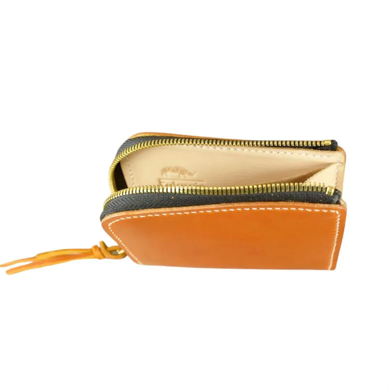 Short Zip Wallet, Tan