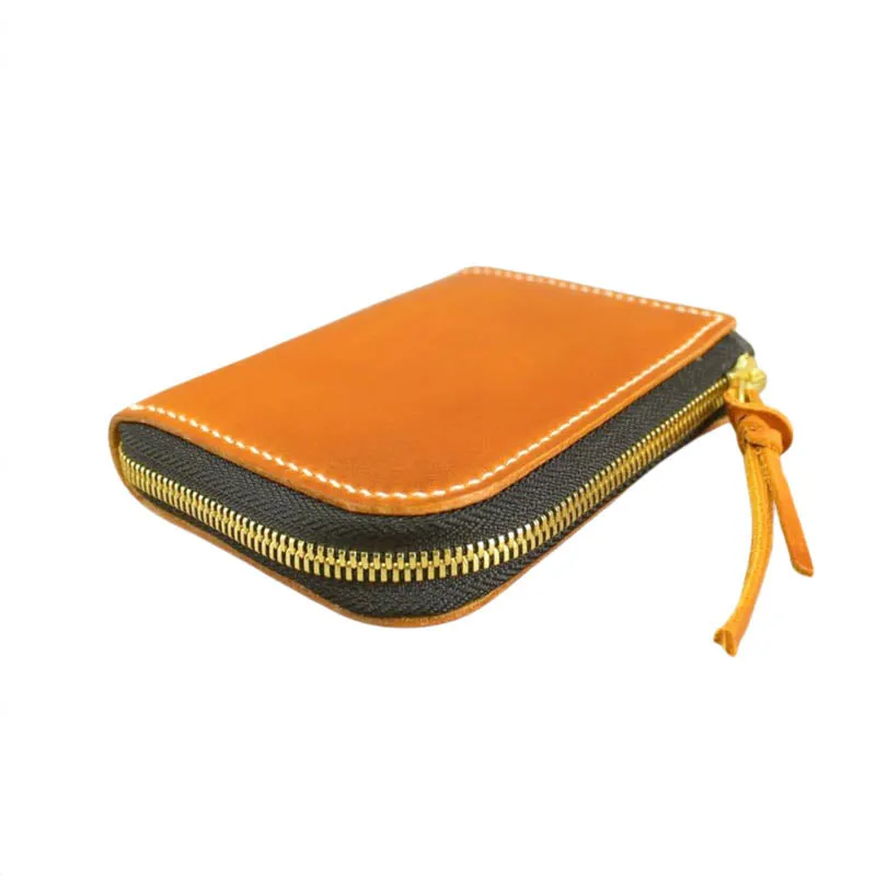 Short Zip Wallet, Tan