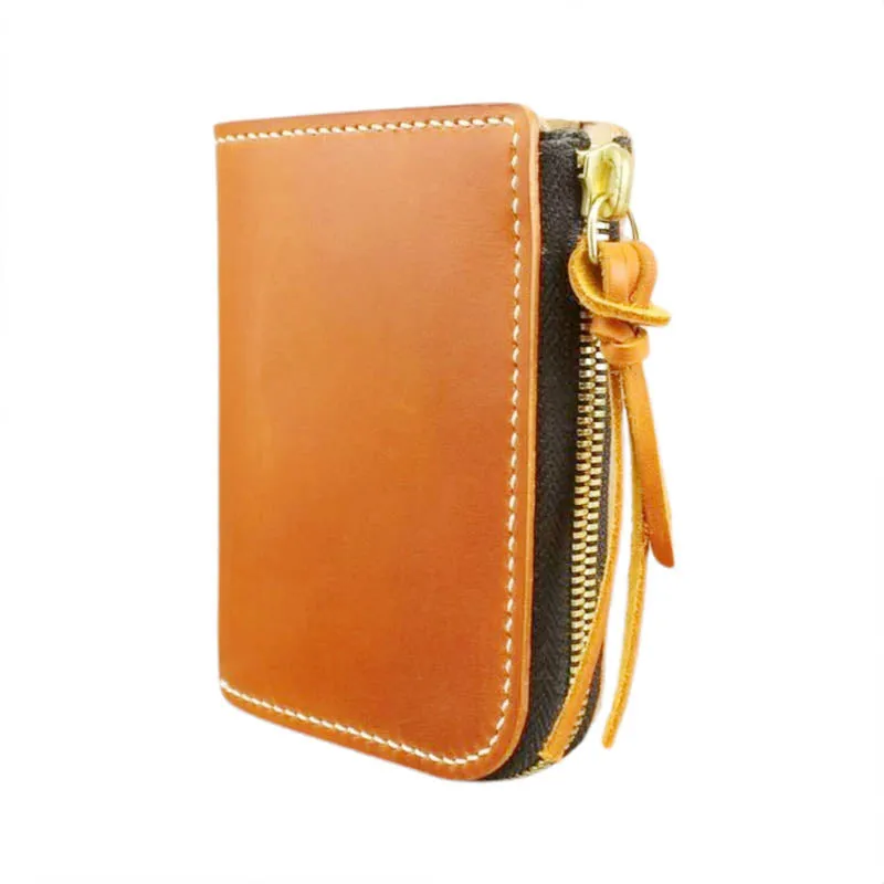 Short Zip Wallet, Tan