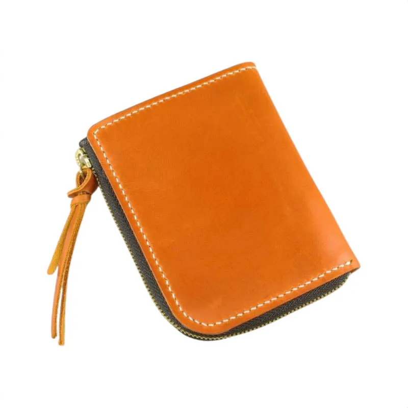 Short Zip Wallet, Tan