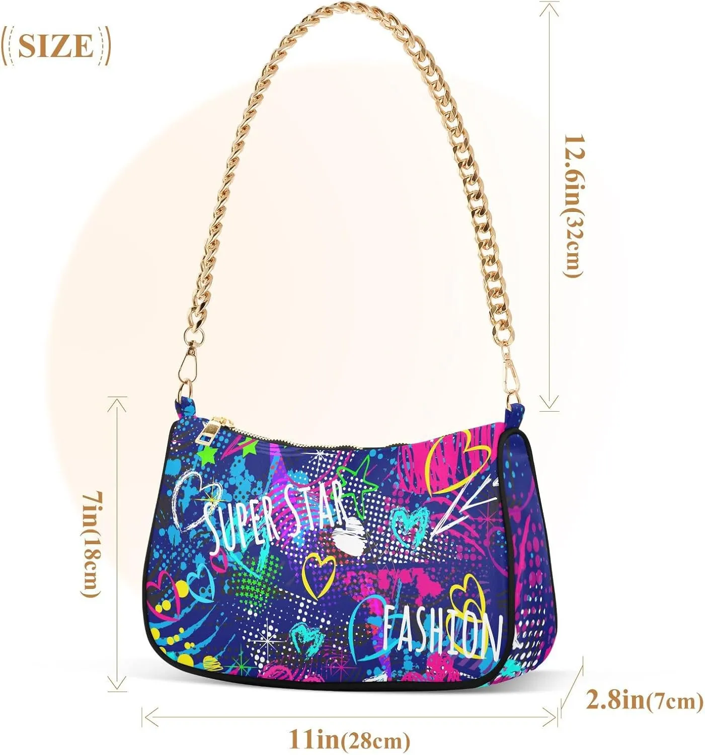 Shoulder Bags for Women Fashions Handbag with Zipper Closure Multi-functional Large Capacity Multicolor 1