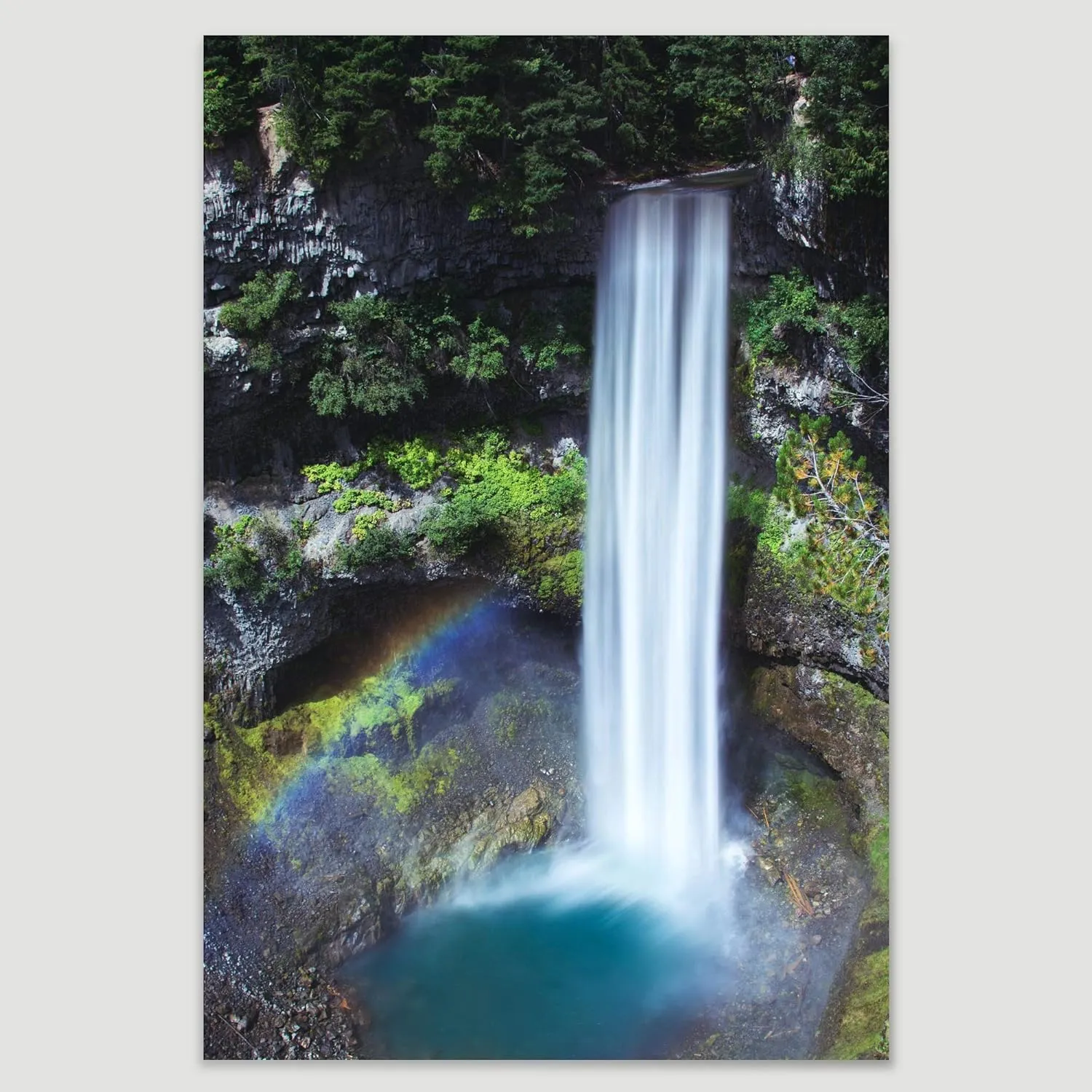 SIGNWIN Canvas Wall Art Lake Waterfall Landscape Multicolor Photography Relax/Calm Traditional Waterfall - 16x24 inches