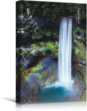 SIGNWIN Canvas Wall Art Lake Waterfall Landscape Multicolor Photography Relax/Calm Traditional Waterfall - 16x24 inches