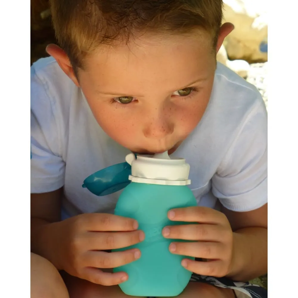 Silicone Squeasy Snacker Yoghurt & Drink Pouch – Small 105ml - Aqua