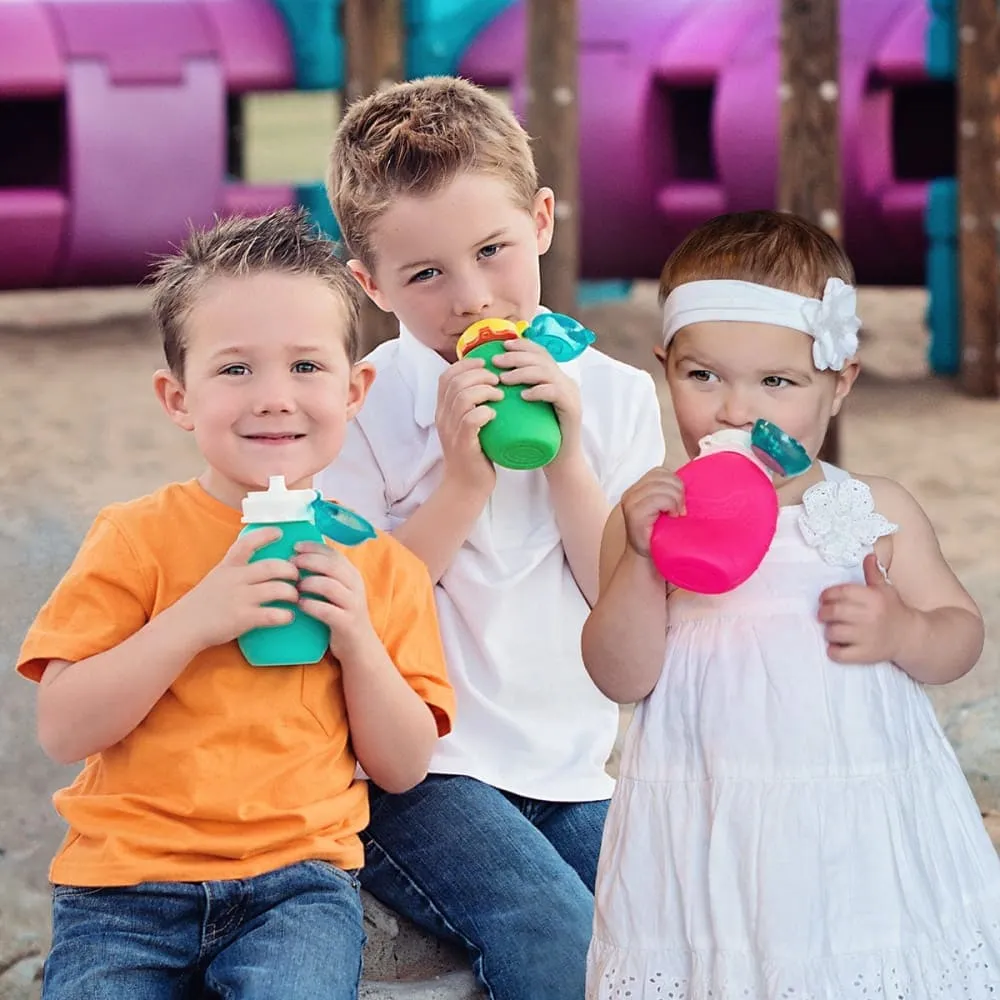 Silicone Squeasy Snacker Yoghurt & Drink Pouch – Small 105ml - Aqua