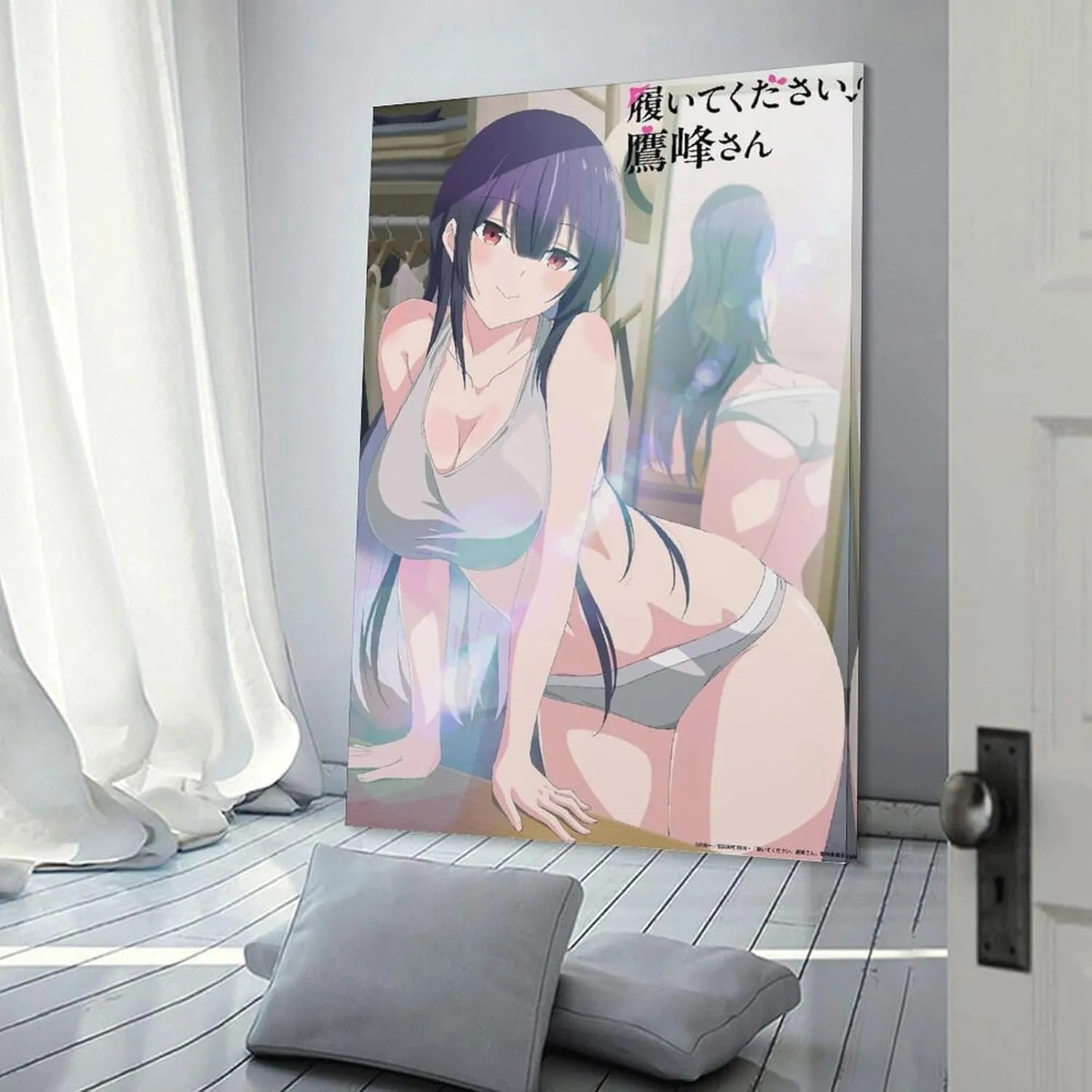 SINUJE Please Put Them on Takamine San Poster 4 Canvas Wall Art For Room Aesthetic And Decor Poster For Bedroom Living Room Bathroom Kitchen Office Decor 24x36inch(60x90cm) Frame-style