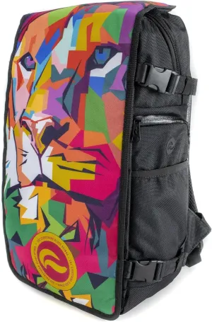 Skunk FaceOff Customizable Smell-proof Fashion Backpack (Lion Pop Art, Large)