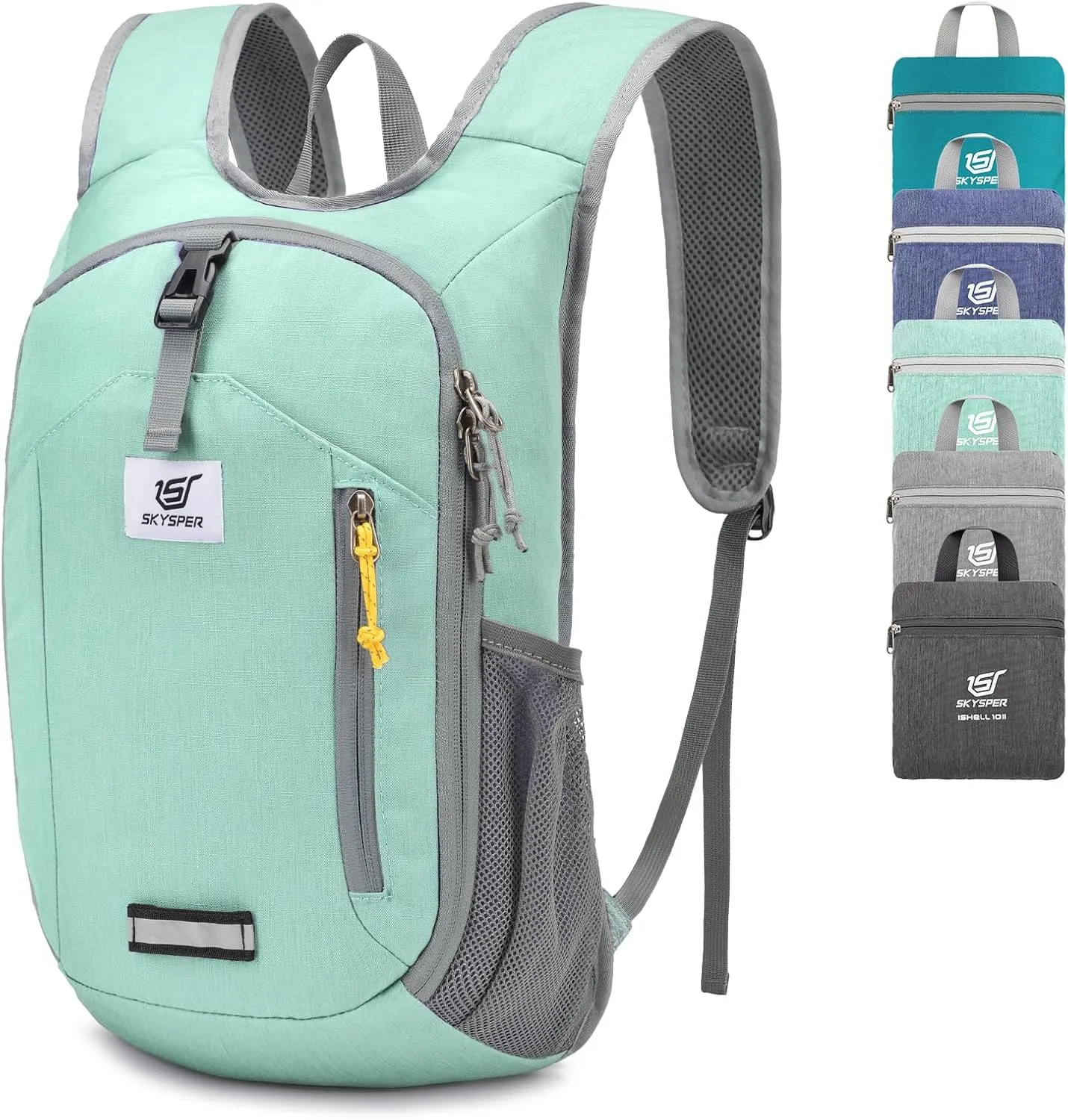 SKYSPER Small Hiking Backpack 10L Foldable Daypack Packable Lightweight Hiking Daypack Travel Day Pack for Women Men