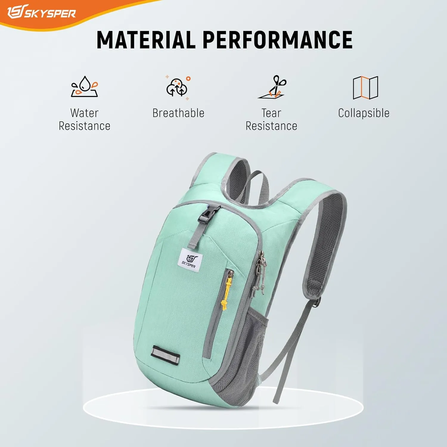 SKYSPER Small Hiking Backpack 10L Foldable Daypack Packable Lightweight Hiking Daypack Travel Day Pack for Women Men