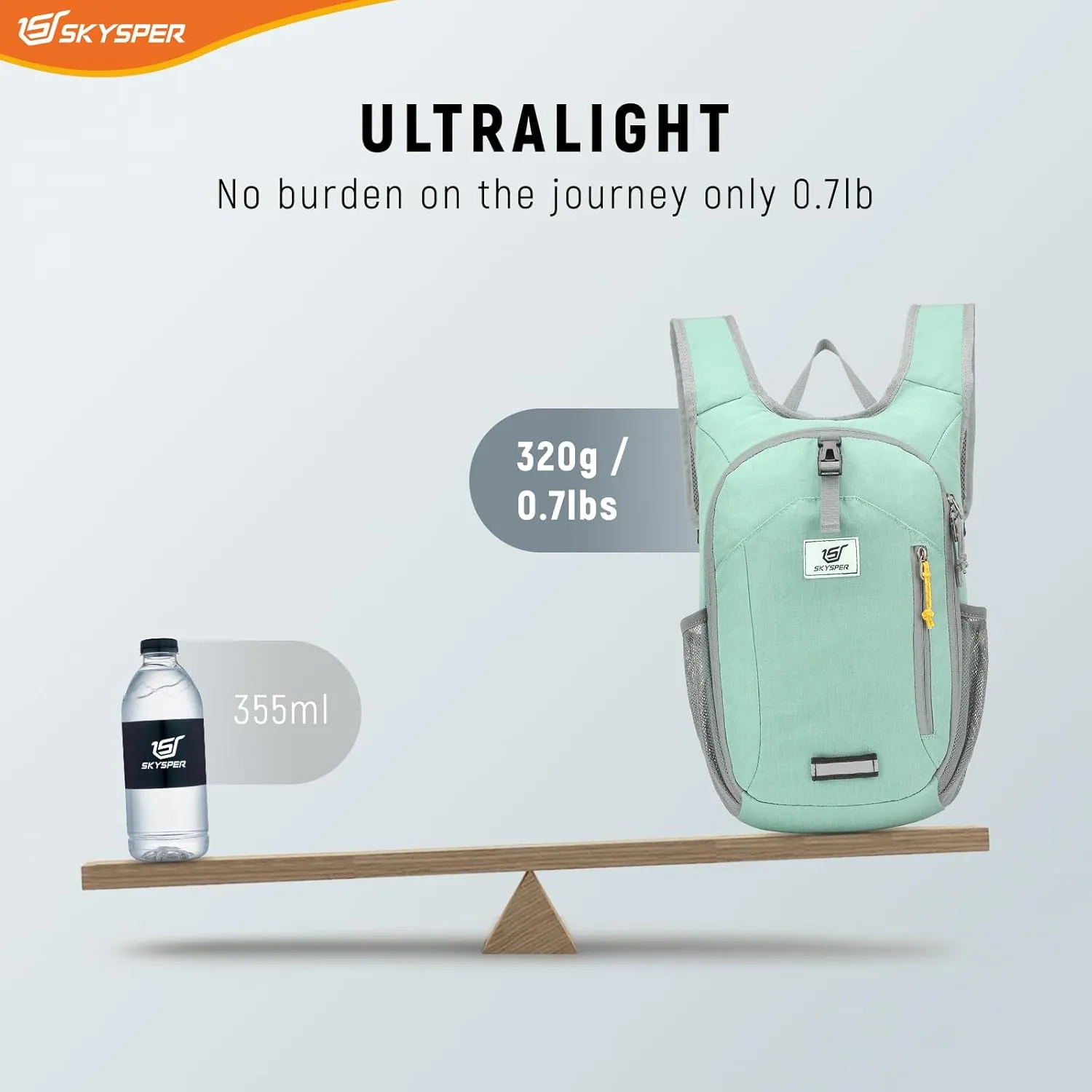 SKYSPER Small Hiking Backpack 10L Foldable Daypack Packable Lightweight Hiking Daypack Travel Day Pack for Women Men
