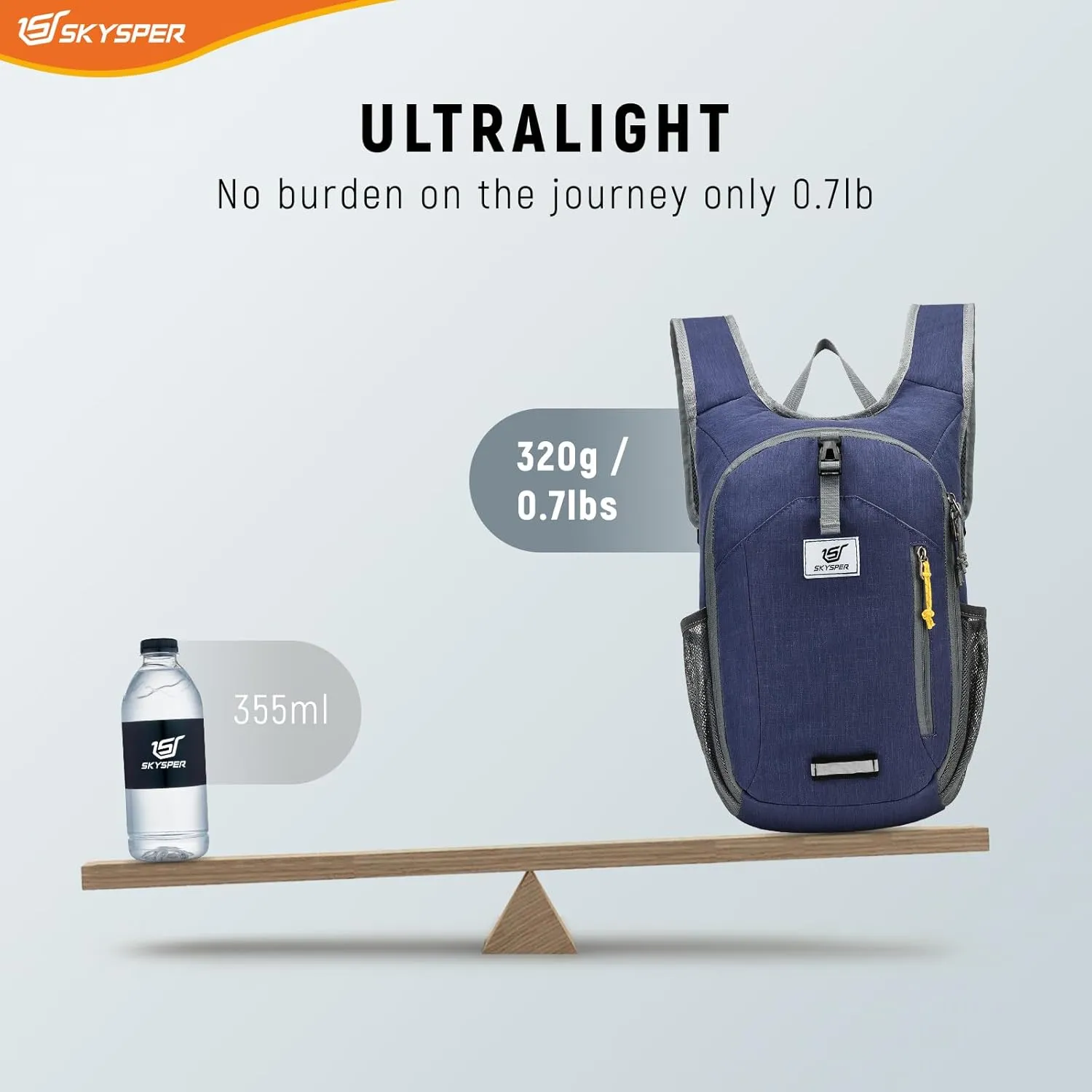 SKYSPER Small Hiking Backpack 10L Foldable Daypack Packable Lightweight Hiking Daypack Travel Day Pack for Women Men