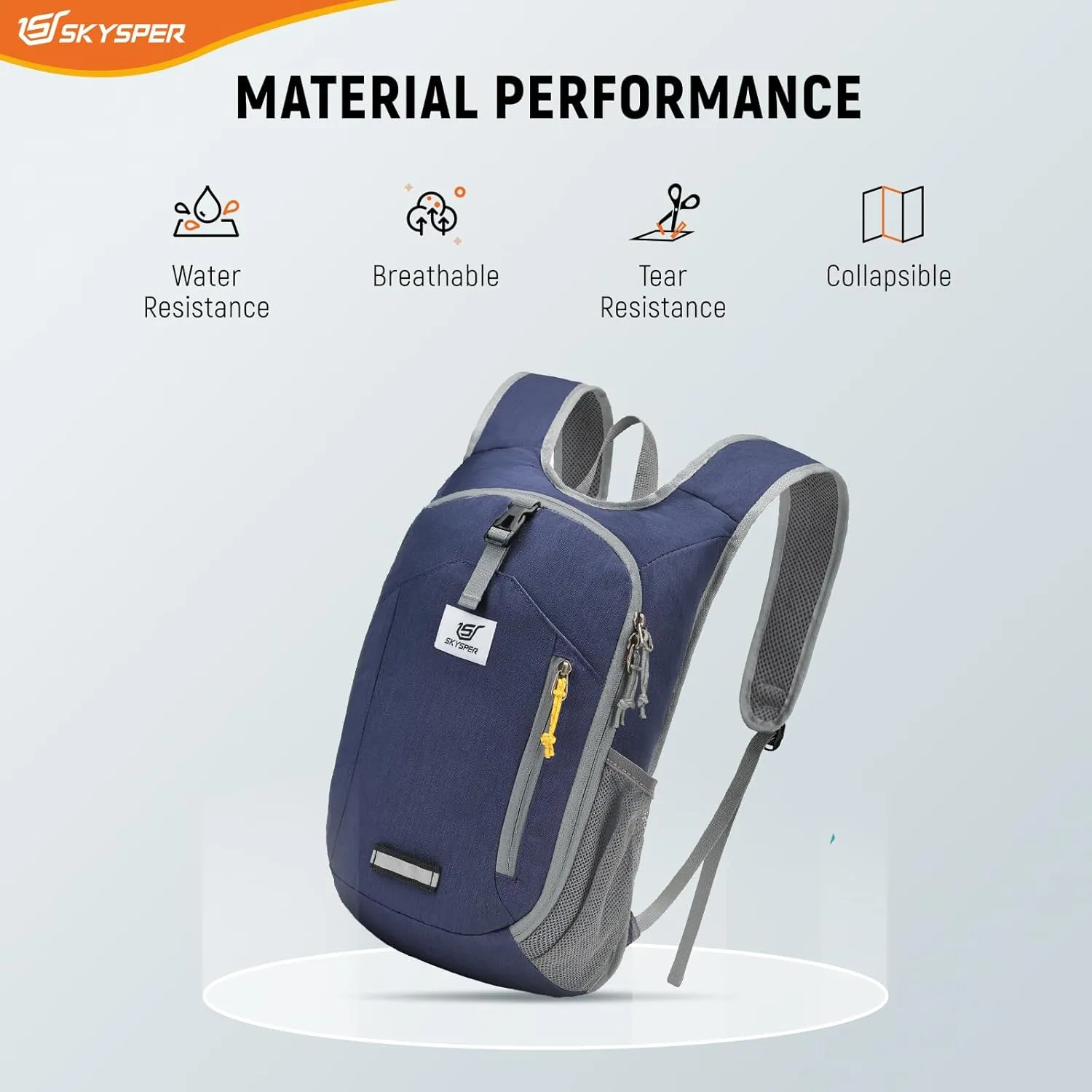 SKYSPER Small Hiking Backpack 10L Foldable Daypack Packable Lightweight Hiking Daypack Travel Day Pack for Women Men