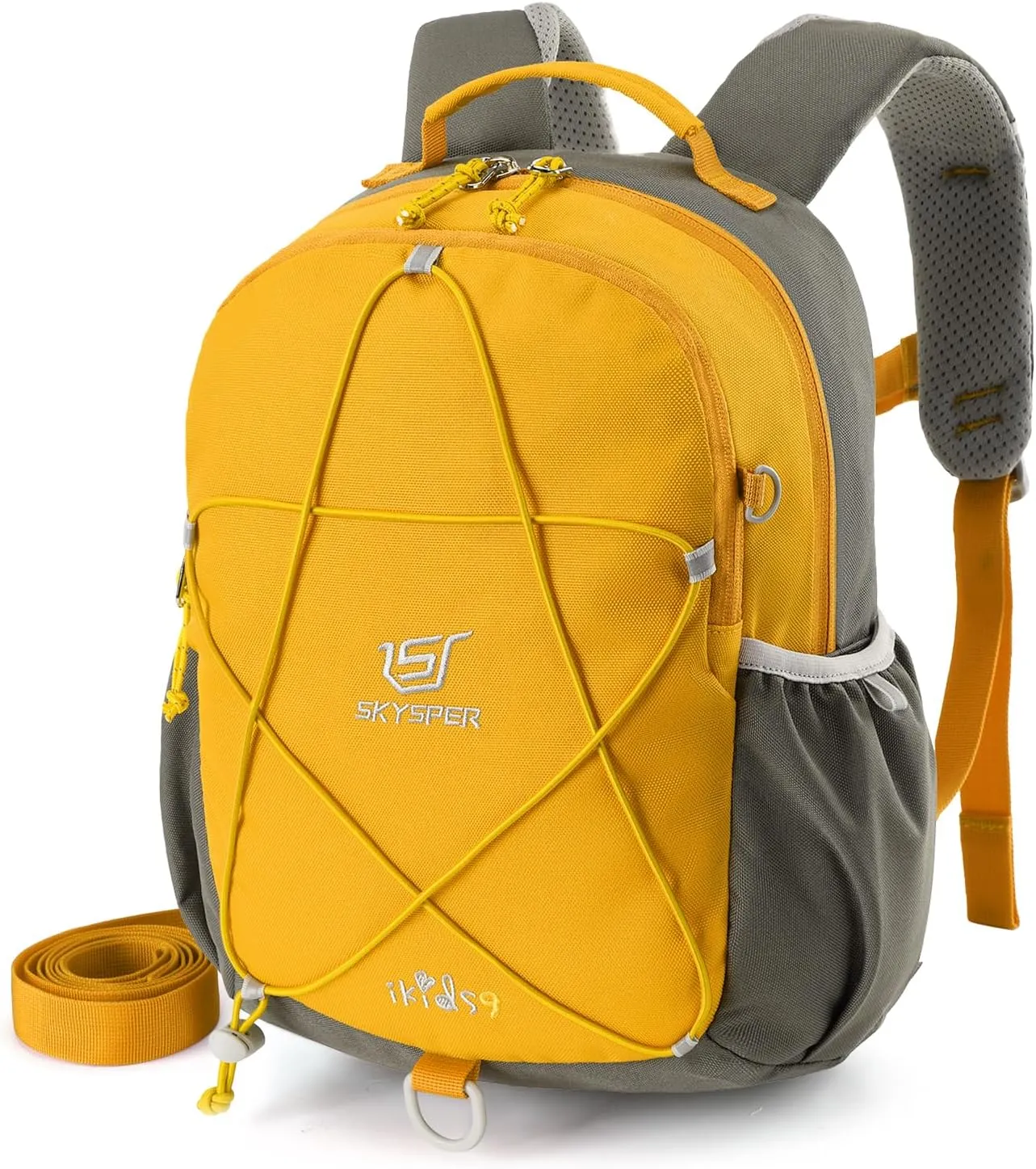 SKYSPER Toddler Backpack with Leash for Boys Girls Kids Travel Backpack Preschool Kindergarten Backpack for Outdoor Day Trips(Yellow)