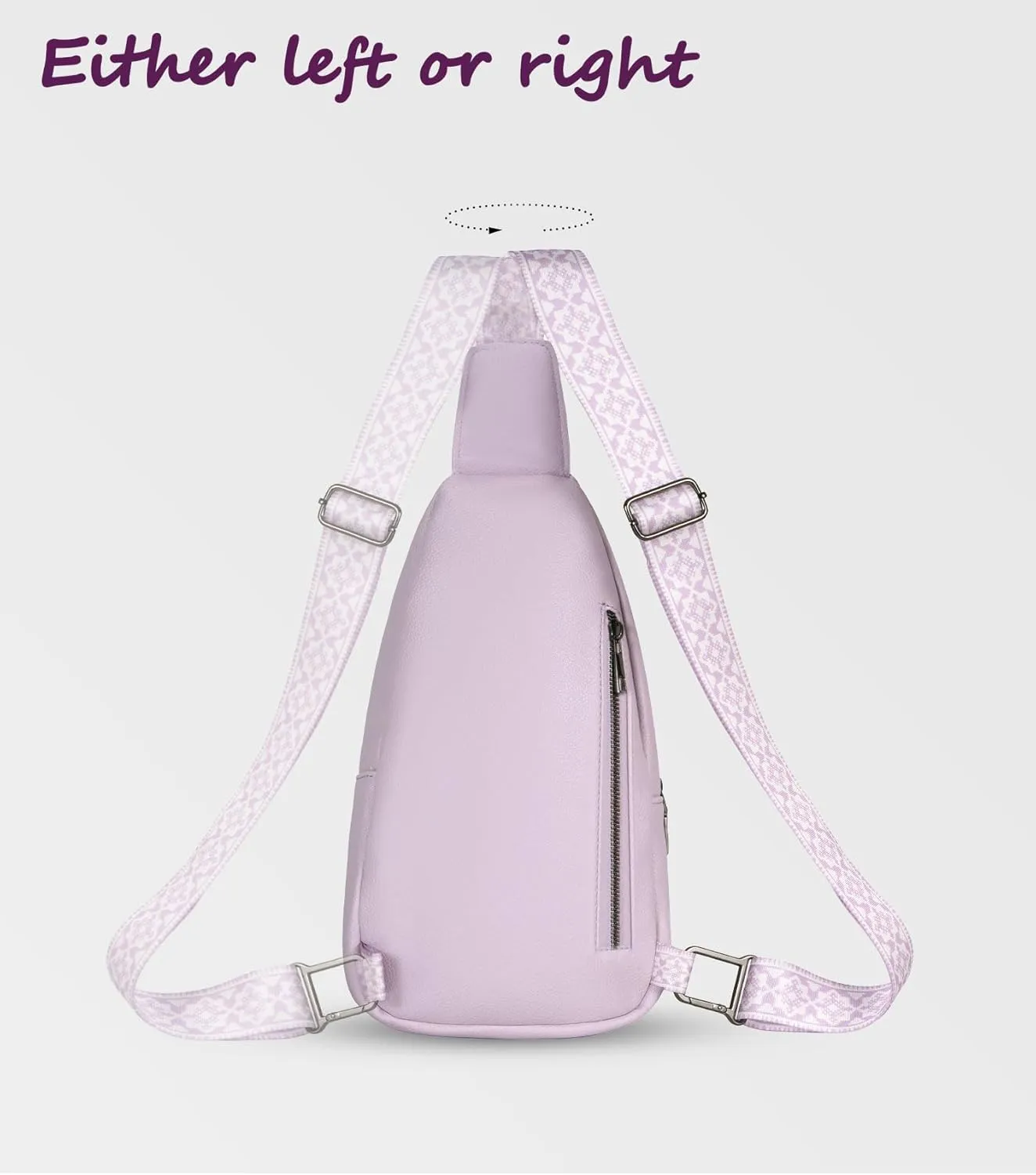 Sling Bag for Women, Leather Crossbody Bag Sling Bag Crossbody Backpack for Travel Sports Running Hiking for Man Woman